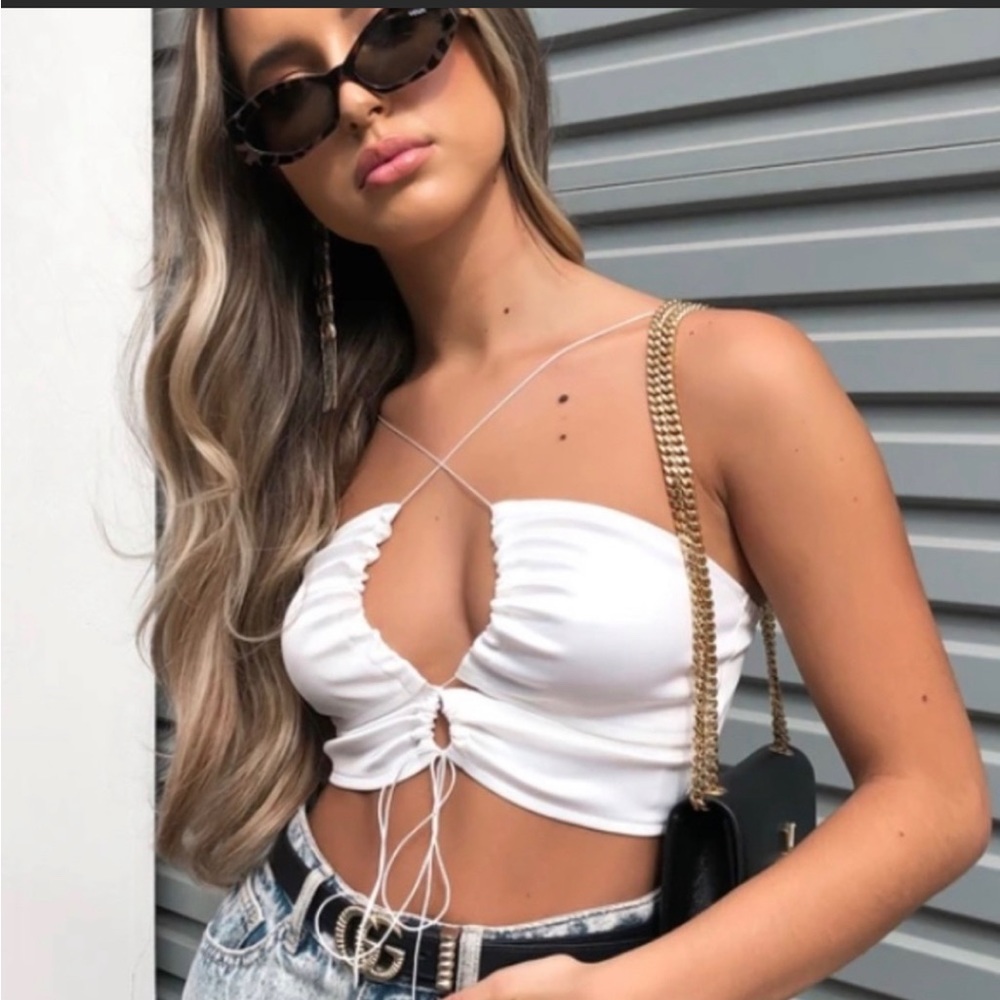 White fox "slate" top